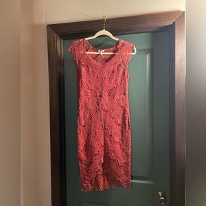 Free People dark pink lace dress